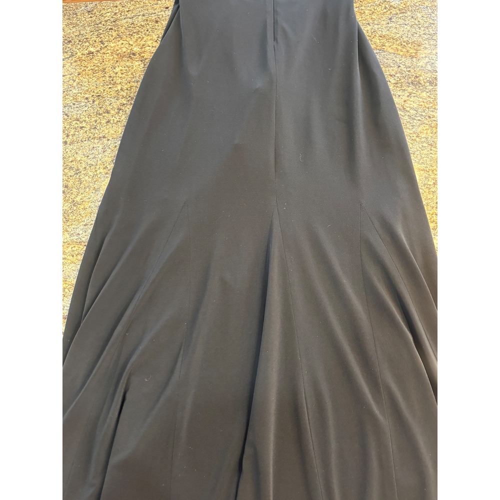 Jessica McClintock Gunne Sax Black Halter Rhinestone Embellished Maxi Dress 9/10 - Picture 10 of 11